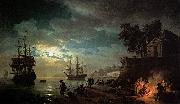 Claude-joseph Vernet, Seaport by Moonlight